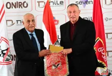 محمود الخطيب رئيس الأهلي، وحسين لبيب رئيس نادي الزمالك